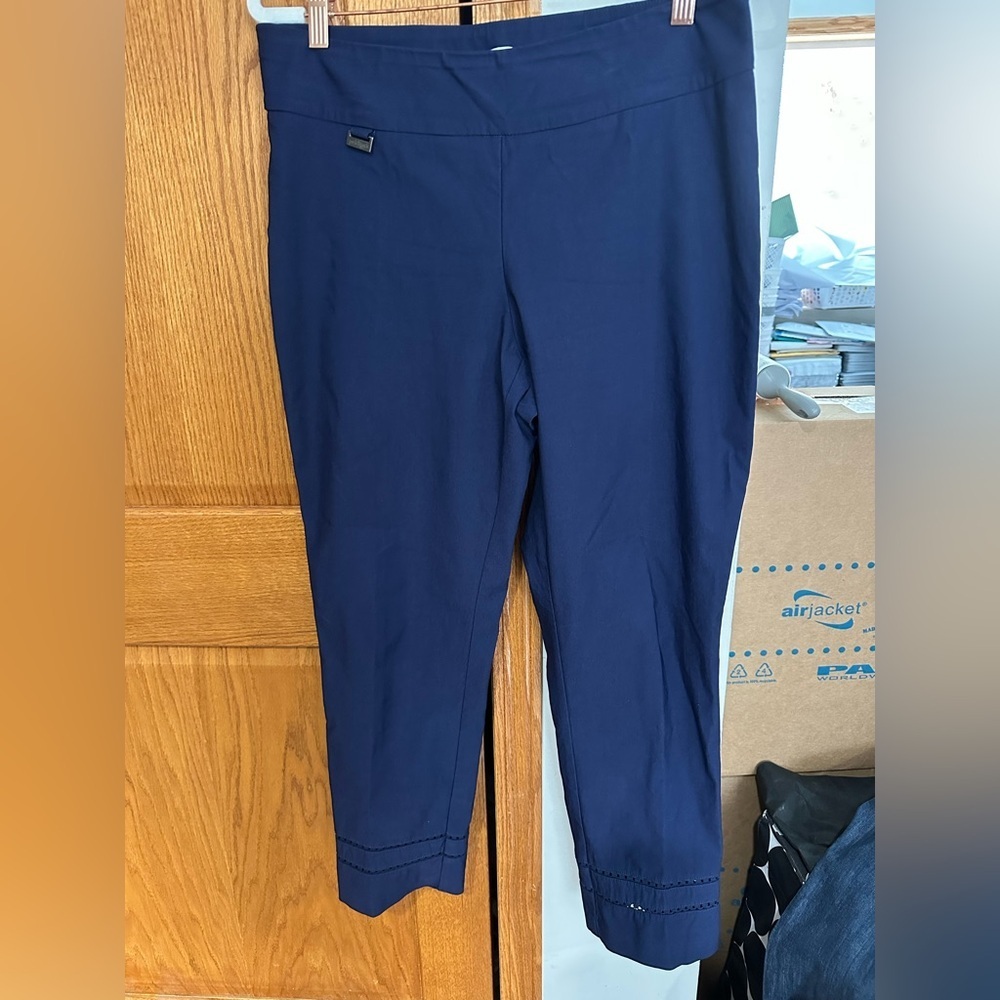 Peck & Peck Women's Deep Blue Cropped Pants